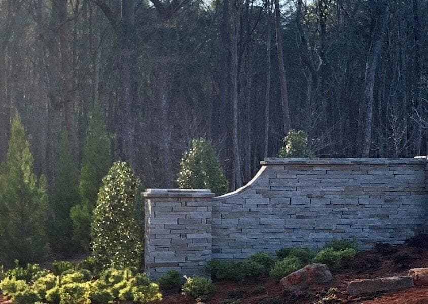 Georgia stone wall landscape design OuterElements